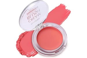 PHOERA Face Cheek Blush Cream Anglicolor Perfect Makeup Cream Blush Cheekcolor, Long-Wear, Matte, Bold, Lightweight, Blends Easily, Contours Cheeks (102# Peach)