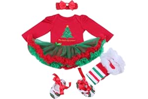 BabyPreg neonate il mio primo Natale Babbo costume del partito del vestito 4PCS