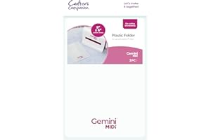 Crafter's Companion Gemini Midi 9" x 6" Die Cutting MachineReplacement Accessories-Plastic Folders-Pack of 2, White