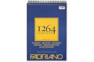 Unbekannt Fabriano Honsell 19100639 Schizzi 1264 - Bloc de dibujo con espiral, 90 g/m², DIN A3, 120 hojas papel boceto en blanco marfil, sin ácidos, ligeramente granulado, para todas las técnicas