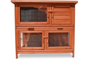 BB LOISIR Cage Clapier Enclos Lapin Extérieur en Bois Haute Qualité pour Lapins Petits Animaux- Modèle : 022 Mukkel 104 x 55 x 94 cm