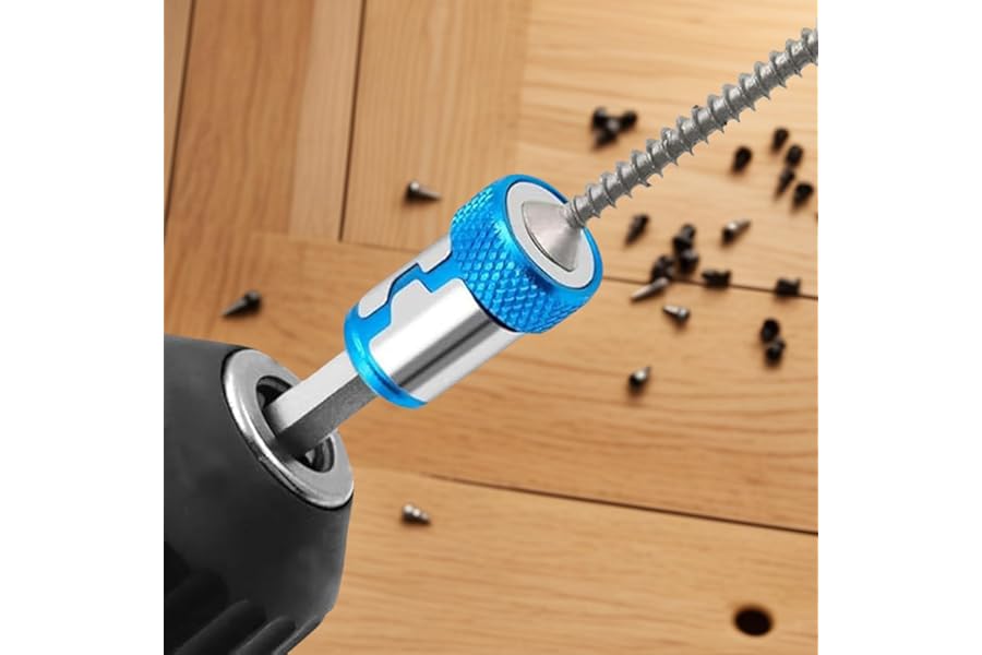 3PCS Magnetic Drill Bit Holder Set with Magnetic Rings, Non-Slip Magnetic Positioning Ring for Secure Drilling