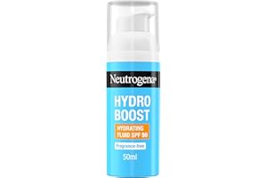 Neutrogena Hydro Boost Hydrating Face Fluid SPF 50, with Hyaluronic Acid, Pro-Vitamin B5 and Niacinamide, Broad Spectrum for Dry Skin, 50ml