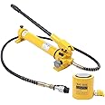 Futchoy 30T Hydraulic Jack Porta Power Ram Kit + CP-700 Manual Hydraulic Hand Pump Multi Section Jack, 2” Stroke Industrial Mini Hydraulic Cylinder (30T Hydraulic Jack + CP-700 Pump)