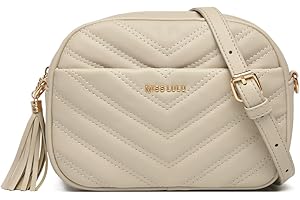 Miss LuLu Sac à Main Bandoulière Petit Fille en Cuir Synthétique, Texture Tressée en V avec Franges, Imperméable Sac Porté Épaule, Cadeau pour Fêtes et Anniversaires