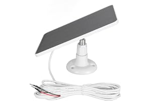 Solpanelsströmförsörjning för Google Nest, Eufy Doorbell 2K, IP66 Vattentät Solpanel med 5V 10W Laddning, 9,8 Fot Kabel, för Ring Video Doorbell 2, 3, 3+, 4 Plus (CSP4W-U-W)