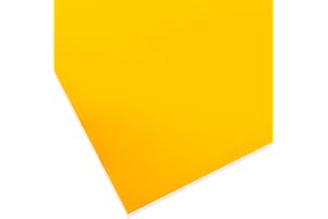 MODULOR PLEXIGLAS® GS de color, versátil y resistente a la rotura, para objetos ligeros, etc., plancha de PLEXIGLAS® GS de 3 mm de grosor en 25 x 50 cm, amarillo señal opaco (1H20)