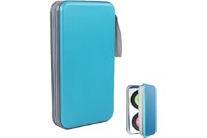 ACTIUSIS CD Tasche, CD DVD Discs Aufbewahrungstasche für 80 Discs, CD Aufbewahrungstasche für Auto und Zuhause, Blau