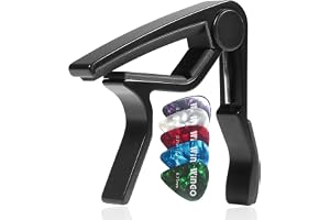 WINGO Gitarr capo för akustiska och elektriska gitarrer med 5 plektrum gratis