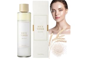 JINJIAR Rice Toner,150ML Rice Water Toner,Natural Moisturizer Glow Essence,Hydrating Toner for Face,Rice Water Hydrating Essence,Face Toner,Skin Toner for Face with Rice Extract,Soothing Balancing Toner