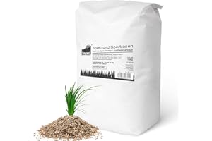 BELKO 10kg Rasensamen Sport und Spiel schnellkeimend 400m², robust, tiefgrün, ideal für Neuansaat und Nachsaat, Rasensaat Grassamen Frühjahr