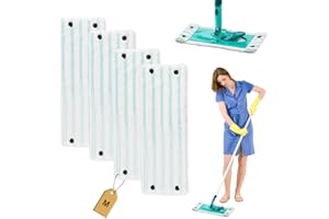 NEIVEINO 4 Piezas para Leifheit Clean Twist M Micro Duo Fregona Fundas de Recambio Microfibra Kit,33x15cm para Leifheit Clean Twist M Micro Duo Mopa Lavable Funda, para Descontaminación, Todos los Suelos