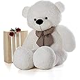 HUG 'n' FEEL SOFT TOYS Soft Toys Long Soft Lovable Huggable Cute Giant Life Size Toy Child Safe Best for Birthday Gift Valentine Gift for Girlfriend 6 FEET White Plush & Stuffed Toys