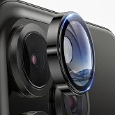 Ehr. iPhone 12 Pro Max Kamera Lens Koruyucu Al&uuml;minyum &Ccedil;er&ccedil;eveli Tek Lens Temperli Cam, Ultra İnce &Ccedil;izilmeye Dayanıklı Metal L