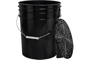 ‎BENBOW BenBow - Wascheimer 20 Liter mit Schmutzsieb - schwarz - lebensmittelecht stabil luftdicht auslaufsicher geruchsneutral - Aufbewahrungsbehälter aus Kunststoff - Metalgriff - Rissfester Griff, leer