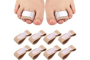 EYVRPAU 8 piezas Corrector de Dedo Martillo,Bandage de Corrección para Dedos en Martillo,Separador de Dedos