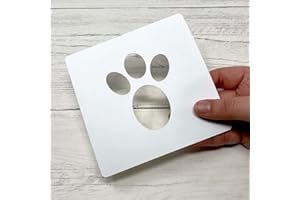 The Laser Factory Easter Bunny Rabbit Footprint Stencil Template – Durable Reusable Plastic Muddy/Chocolate Paw Print (2 Pack)