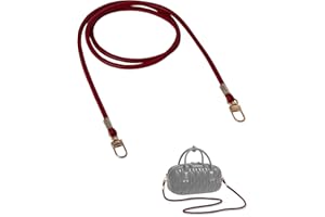 MEGAVOW 1 PCS Bandouliere pour Sac a Main, Sangle d'Épaule Poignées de Sac en PU Cuir, Remplacement Sangle Anse de Sac Femme, Lanière Épaule pour Sac à Main avec Métal Boucles, Rouge, 120cm