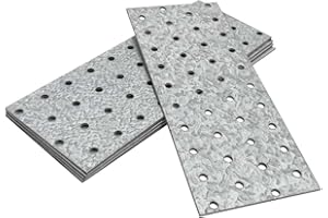 OMIdeas 5 x Plaques d'assemblage perforée plates (200 x 80 x 2) Connecteur de réparation, Plaques de raccord, en acier galvanisé