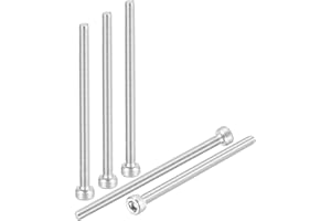 DTGN M3-0,5x50 Bulloni per Viti a Testa Esagonale - 50 Pezzi - Buoni per Bici da Strada, Bici da Montagna, Auto,- Viti Metriche a Testa Esagonale in Acciaio Inossidabile 304 - Argento
