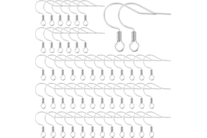 PH PandaHall 50pz Ganci per Orecchini Acciaio Inox Monachelle Orecchini Fai da Te 18mm Chiusure Componenti Leva Indietro per Riparazione Orecchino Accessorio Creazione di Gioielli