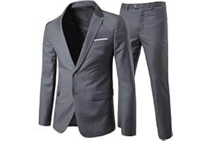 Allthemen Anzug Herren Anzug 2 Teilig Slim Fit Herrenanzug Hochzeit Anzüge Herren Modern Sakko für Business