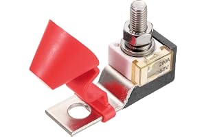 QUARKZMAN Terminalsäkring, 200A terminalblocksäkring, 58 V DC klassificerad batterisäkring för marint bruk och terminalblock, med säkringshållare, för kretsskydd