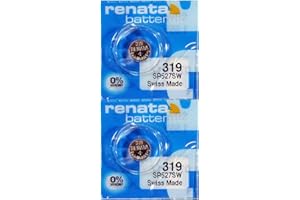 Renata 319 SR527SW Batteries - 1.55V Silver Oxide 319 Watch Battery (2 Count)