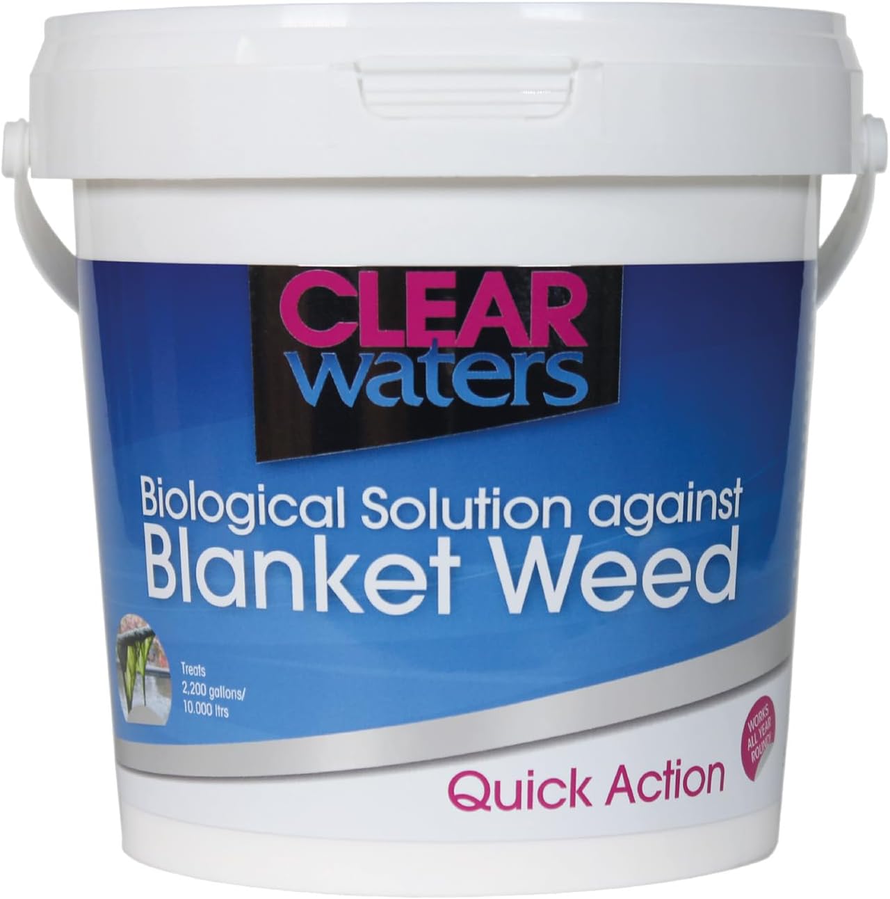 ClearWaters Blanket Weed Treatment for Ponds – 1L Bucket to Treat 10,000 / Maintain 80,000L – Quick Action Pond Weed Treament for Blanket Weed – Pond Cleaner Safe for Fish and Wildlife