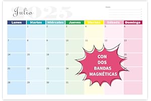 SAIWIIMODY Calendario 2026 Pared Español Calendario Magnético Nevera Julio 2025 y Diciembre 2026 Hoja por Dia Escribir Planificador Mensual Personalizado para Familiar Escolar Oficina 31 x 21 cm