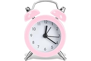 ‎VICLOON Vicloon Wecker, Mini-Wecker, ohne Ticken, batteriebetrieben, für Schlafzimmer, Nachttisch, Schreibtisch