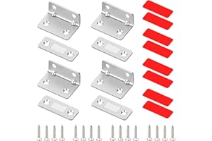 QTTVBTNA 4 Stück Magnetschnäpper Magnete für Schranktüren, Magnetschnäpper Ultradünn L-Shape Stark, Selbstklebend Magnetverschluss Türschließer Möbelmagnete für Möbel Schrank Schubladen