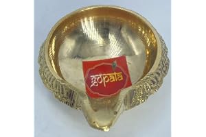 KTD Gopala Brass Kuber Diya 4.7cm Approx