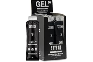 GEL30 Energy Gels by Styrkr - 30g of Carbs - Pack of 12 Energy Gels for Running & Cycling - Approved by Endurance Athletes - Advanced Dual-Carb Formulation - GEL30 12x Pack