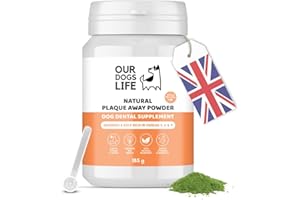 DogsLife Plaque Off Powder for Dogs - 185g | Organic Dog Teeth Cleaning Product | Tartar Remover & Breath Freshener | 100% Natural Dog Plaque Remover