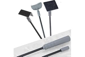 voodii 3 in 1 Fish Tank Cleaner, Fish Tank Cleaning Kit Aquarium Cleaner, Aquarium Fish Tank Clean Tools Triangle Sponge Brush, Gravel Rake, Right Angle Brush Aquarium Clean Set for Fish Tank