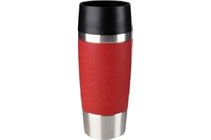 TEFAL Travel Mug K3085114 Kubek termiczny 0,36 L Czerwony, Ze stali nierdzewnej, 100% szczelność, System picia 360⁰, Utrzymywanie ciepła do 4h, zimna do 8h