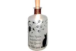 Kilala LED-Leuchtflasche Trauer Haustier Katze Andenken Erinnerung