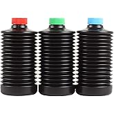 eTone 3 x 1000ml Collapsible Darkroom Chemical Storage Bottles Foldable Liquid Container Film Photo Development Processing Eq