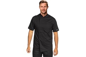 PALLTEX KOTO SS 100% Veste De Cuisine Unisexe pour Homme et Femme | Vêtement De Chef Professionnel | Uniforme À Manches Courtes
