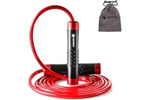 ‎AUTUWT AUTUWT Gewicht springseil 1LB,Aluminium Griff & 9mm Dicke Seil - Ideal Für Fitness, Gewichtsverlust, Crossfit, Boxen, MMA, Double Unders,Functional Core,Boxen Sport Training,Kinder und Erwachsene