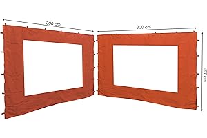 QUICK STAR 2 Seitenteile für Pavillon 3x3m Seitenwand Terra Rotorange
