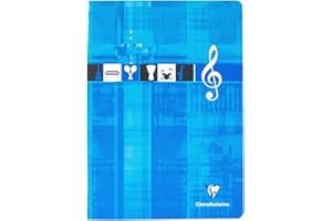 PRODBUY LIMITED A4 Music Sheet Notebook 10 Stave 48 Page Paper Blank Notation Pad Song Book (Blue)