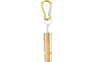 DogCatz Loud Dog Whistle Trainer and Carabiner Hook, for Pet, Puppy Recall Training, Camping Hiking, SOS Emergency Safety, Survival (Gold)