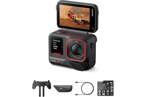 Insta360 Ace Pro 2 Pack Standard - Caméra d'action 8K, Appareil Photo vidéo étanche, Objectif Leica, capteur 1/1,3", HDR 4K, écran Rabattable, Audio Pro, pour vlog, Moto, Sport, Voyage, Ski