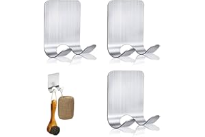 QQDBT 3Pcs Stainless Steel Shaver Holder for Shower Wall, Waterproof Self Adhesive Multipurpose Razor Holder for Bathroom (Silver)