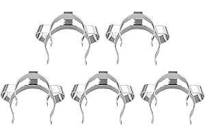 stonylab Keck Morsetto Clip in Metallo, 5 pezzi 19 mm Laboratorio Keck Clamp # 19 Keck Clips per 19/22 Giunto di Vetro Accessorio da Laboratorio