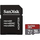 SanDisk Ultra 16GB Imaging microSDHC Speicherkarte + SD-Adapter bis zu 98 MB/Sek., Class 10, U1, A1