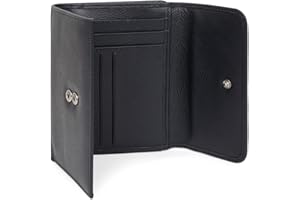 Hexagona - Portefeuille 1 volet - Compatible Cartes de crédit, CNI, permis de Conduire et Carte Grise - pour Femme - Collection Confort - en Cuir