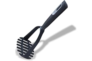 Fackelmann PRO Potato Masher, Plastic, Heat-Resistant, Fruit & Vegetable Baby Food Masher, Large Sturdy Press Plate, Soft Touch Handheld Food Crusher, Ricer, For Jam Vegetables & Fruits, 27 cm